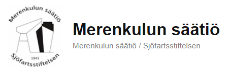 Merenkulun säätiö logo. Hyperlink goes to the foundations home page